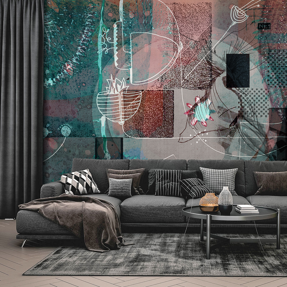 Tapet disco lights, dream prints 